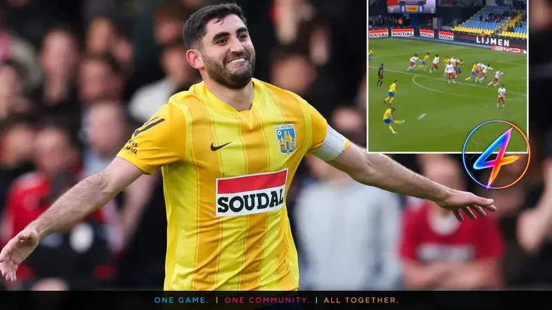 Dogucan Haspolat marque un coup franc de 25 mètres pour Westerlo en play‑off