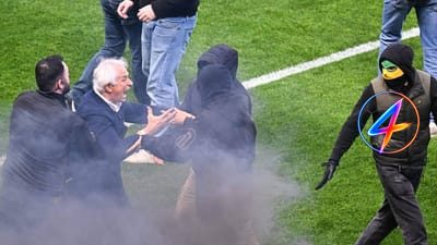 Le coach de Nantes Vahid Halilhodzic en larmes après l'invasion du terrain lors du match d'adieu
