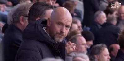Erik ten Hag gespot op Belgische tribune bij Genk‑Antwerp wedstrijd